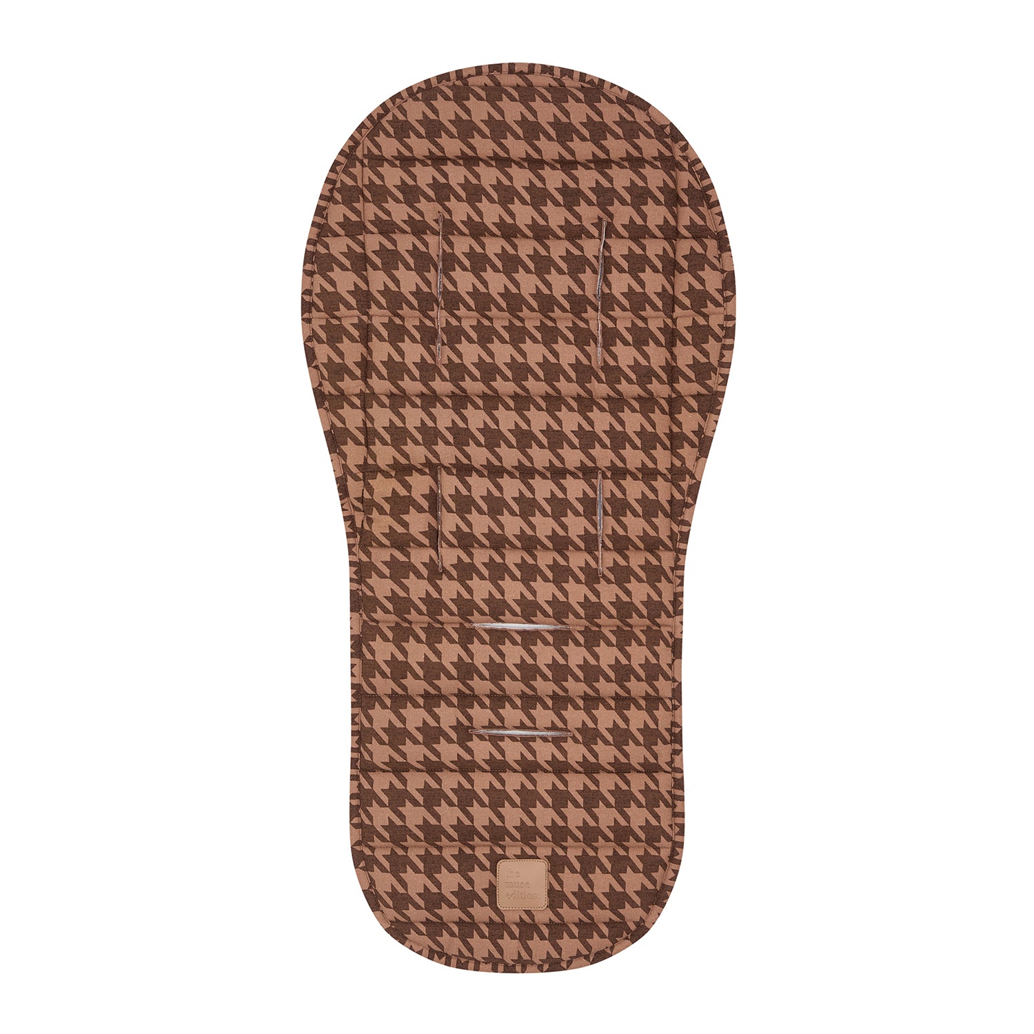 Cocoa Houndstooth Universal Linen Pram Liner