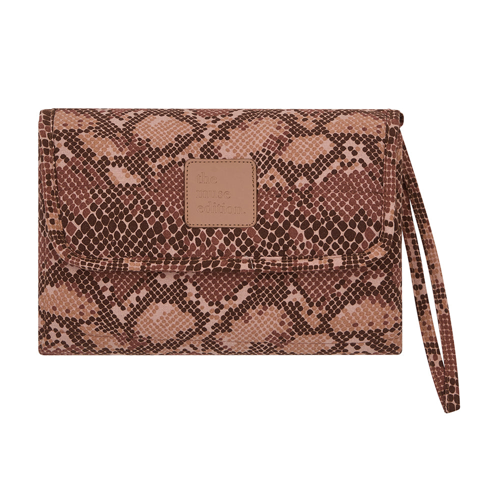 Cocoa Snake Linen Change Mat
