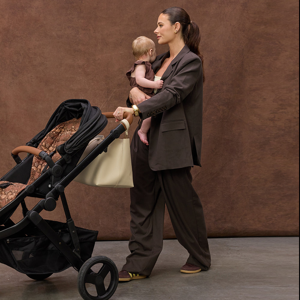 Cocoa Snake Universal Linen Pram Liner