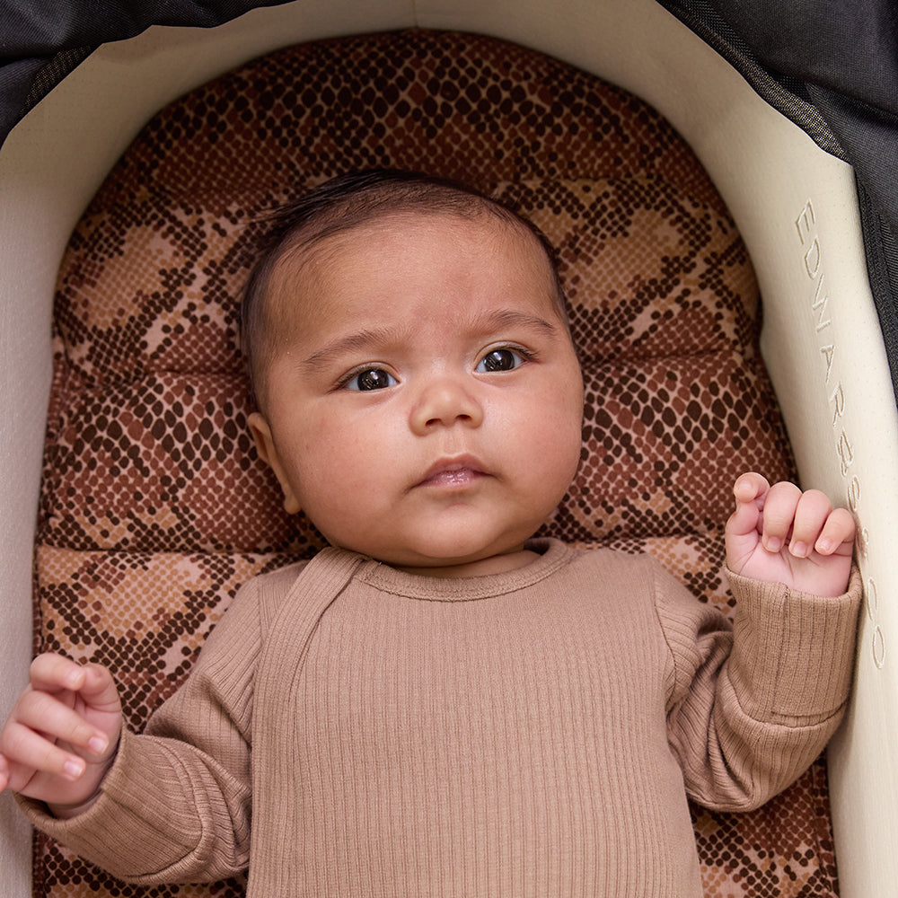 Cocoa Snake Universal Linen Bassinet Liner