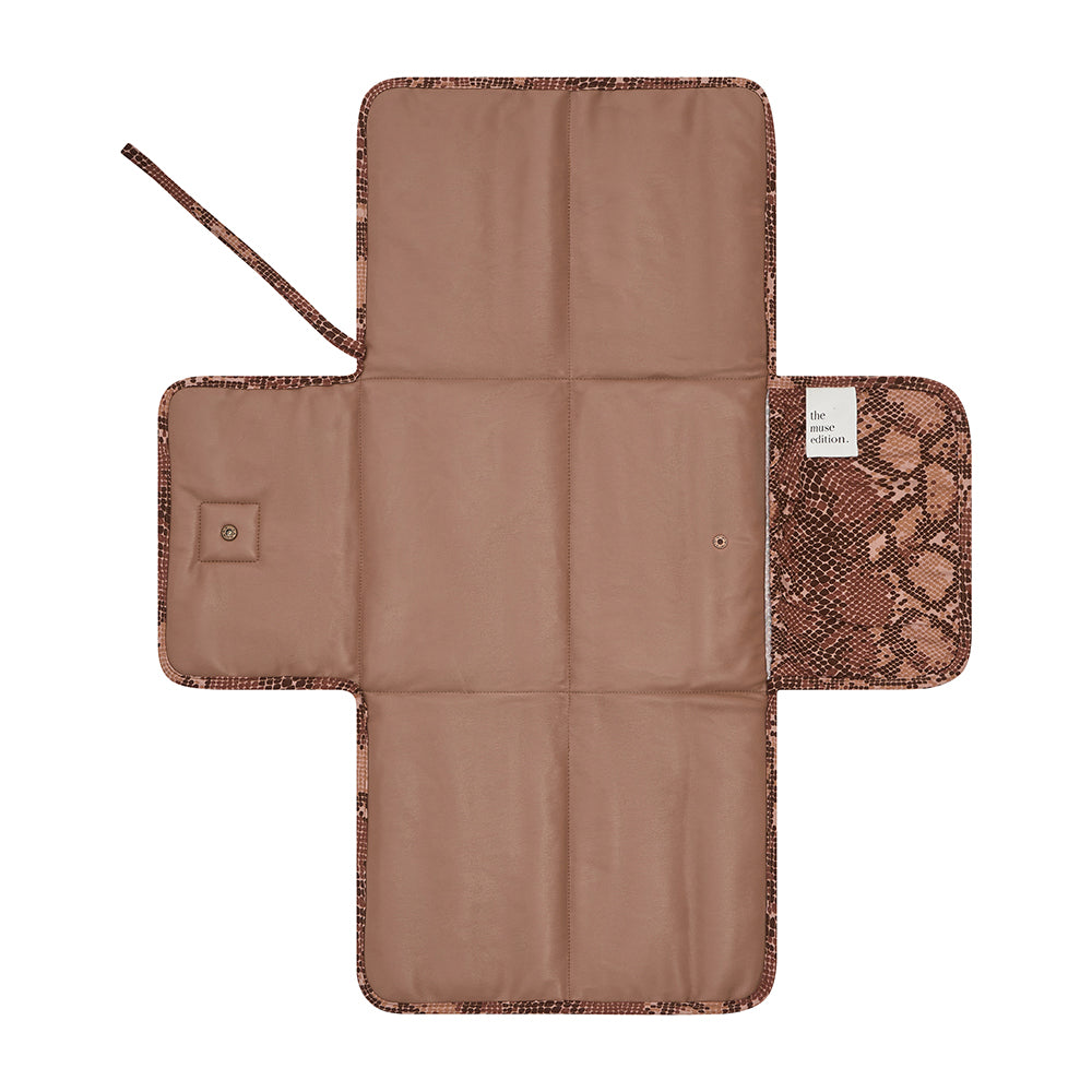 Cocoa Snake Linen Change Mat