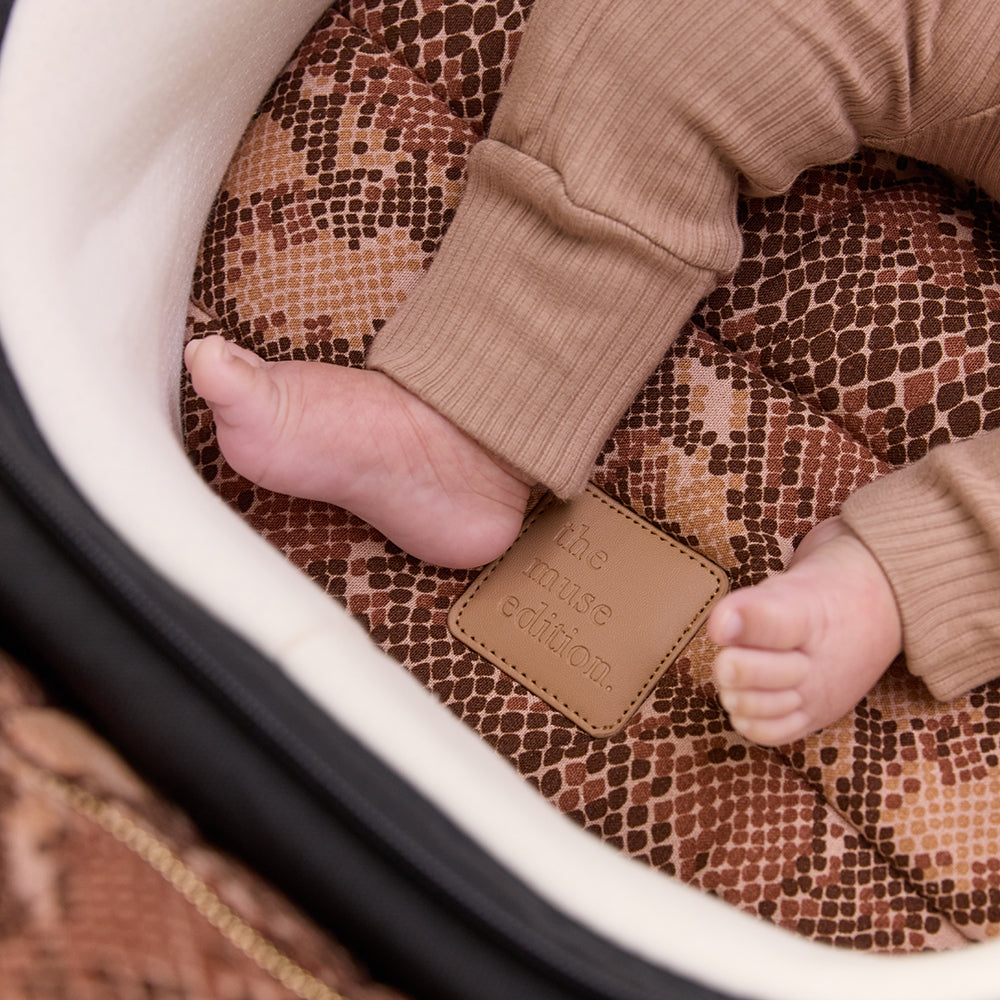 Cocoa Snake Universal Linen Bassinet Liner