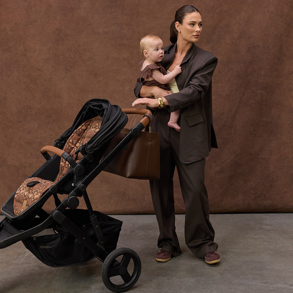 Cocoa Snake Universal Linen Pram Liner