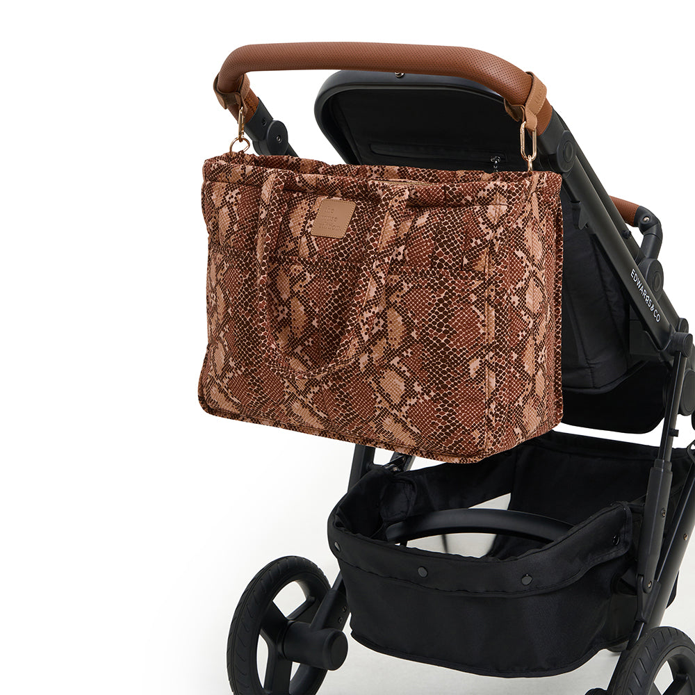 Cocoa Snake Stripe Muse Baby Bag