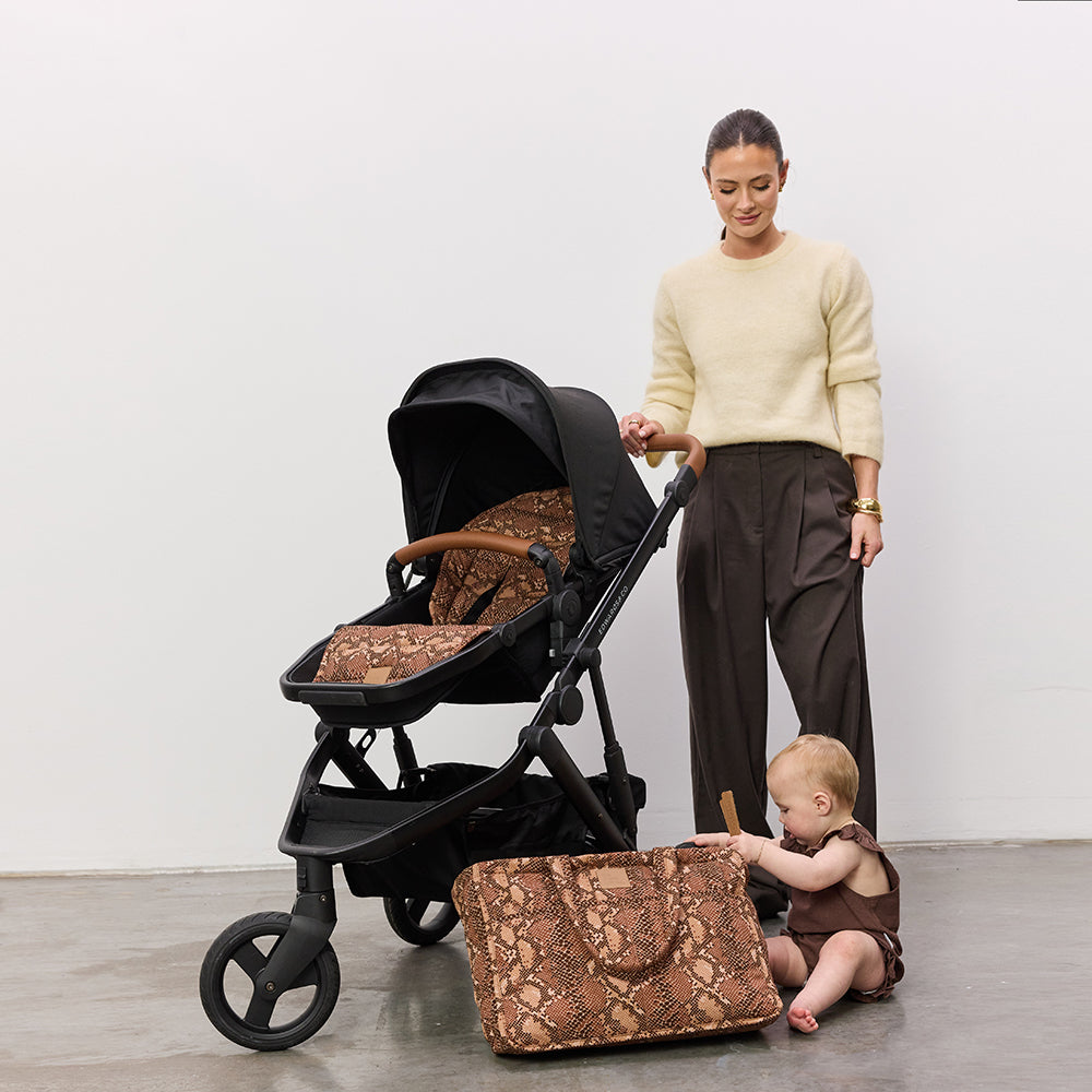 Cocoa Snake Universal Linen Pram Liner