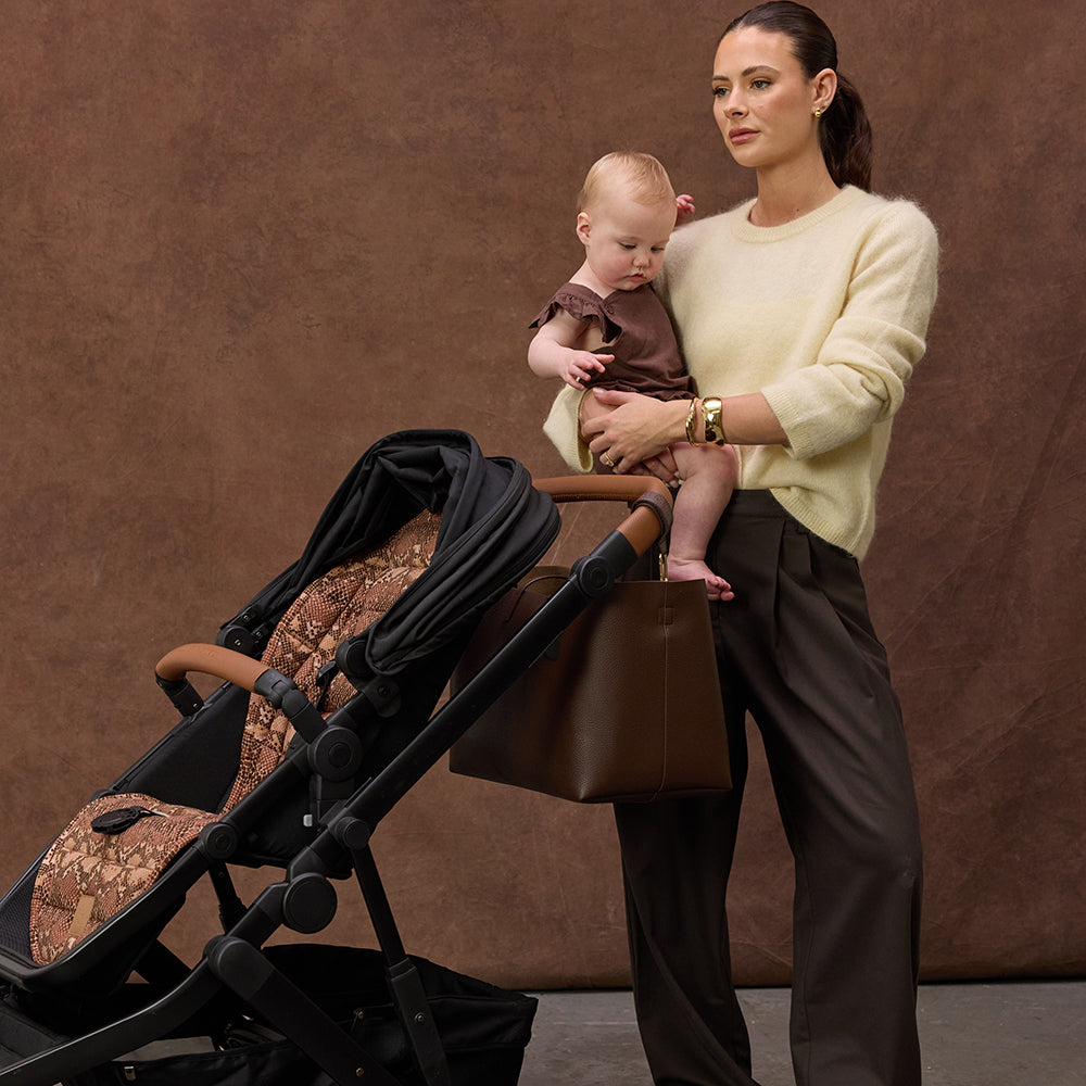 Cocoa Snake Universal Linen Pram Liner