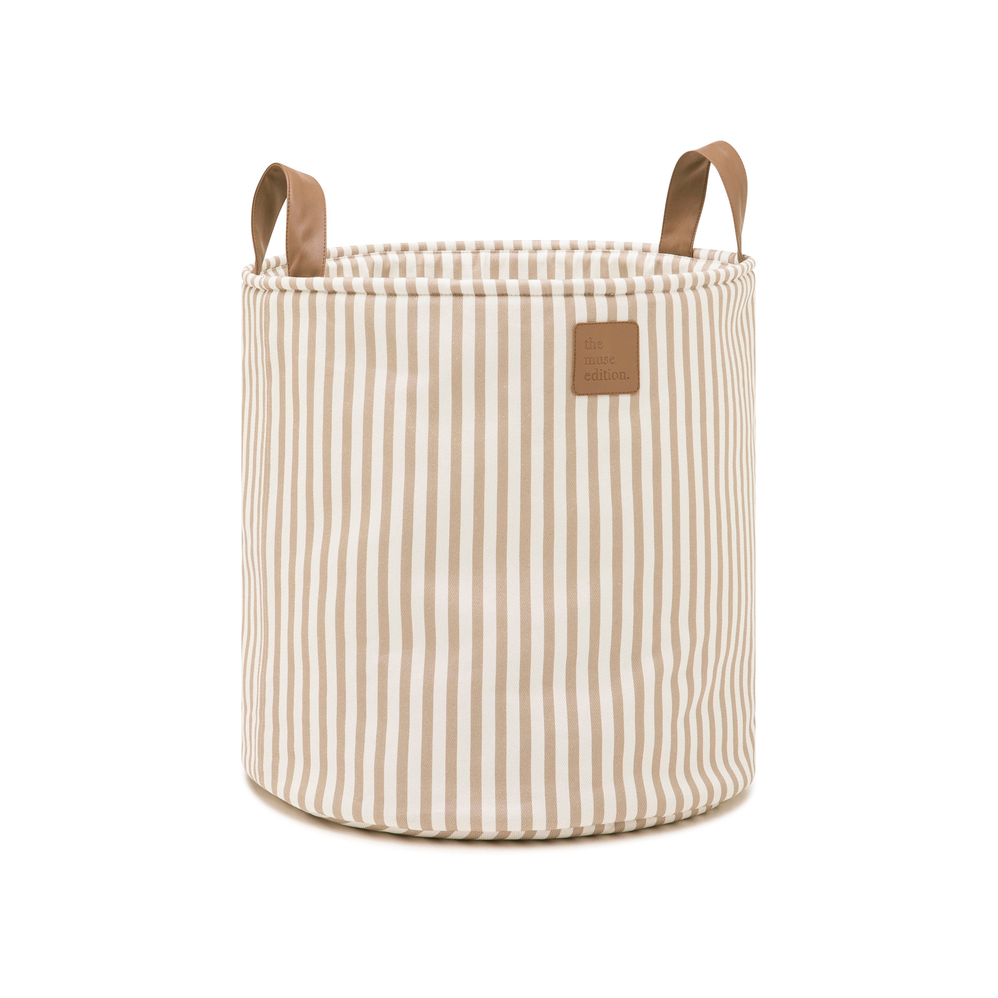 Natural Stripe Toy Storage Bag