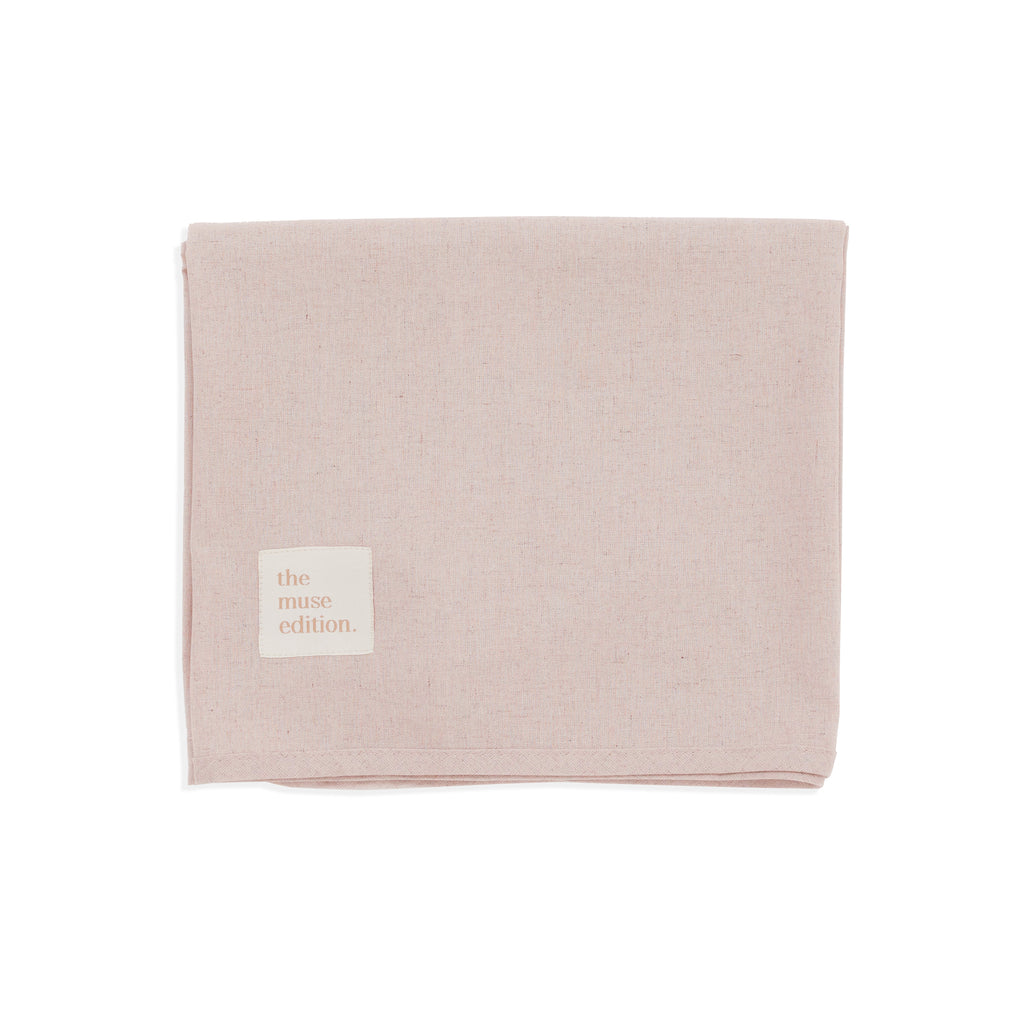 Dusty Pink Linen Baby Blanket