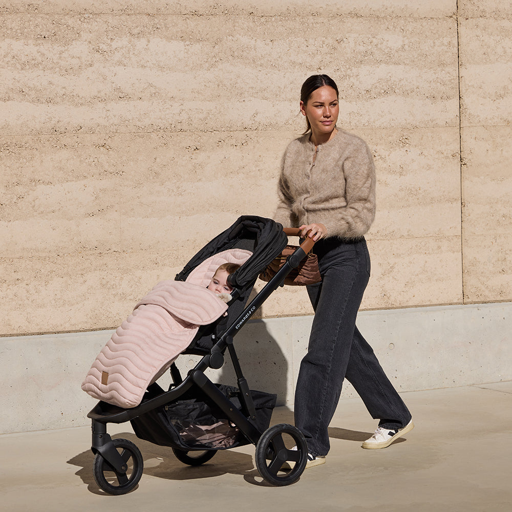 Dusty Pink Linen Pram Cosy