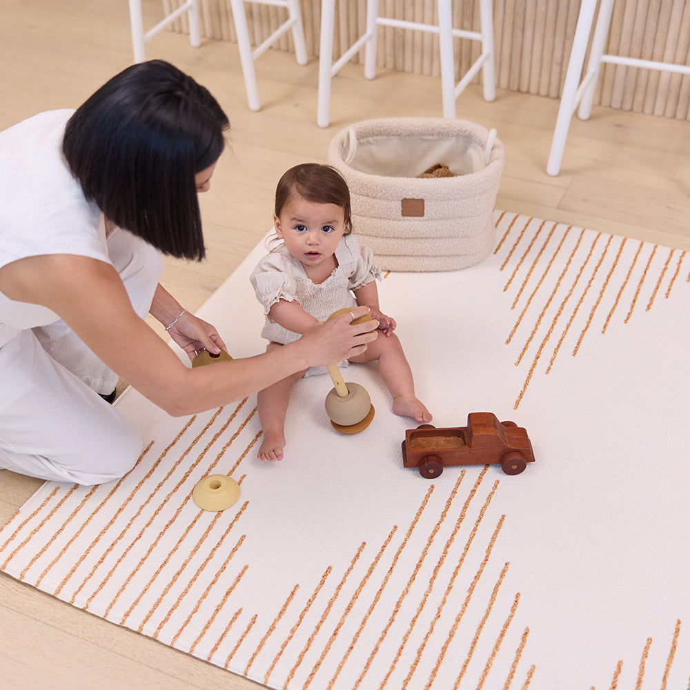 Large Foam Play Mat - Jute/Echo