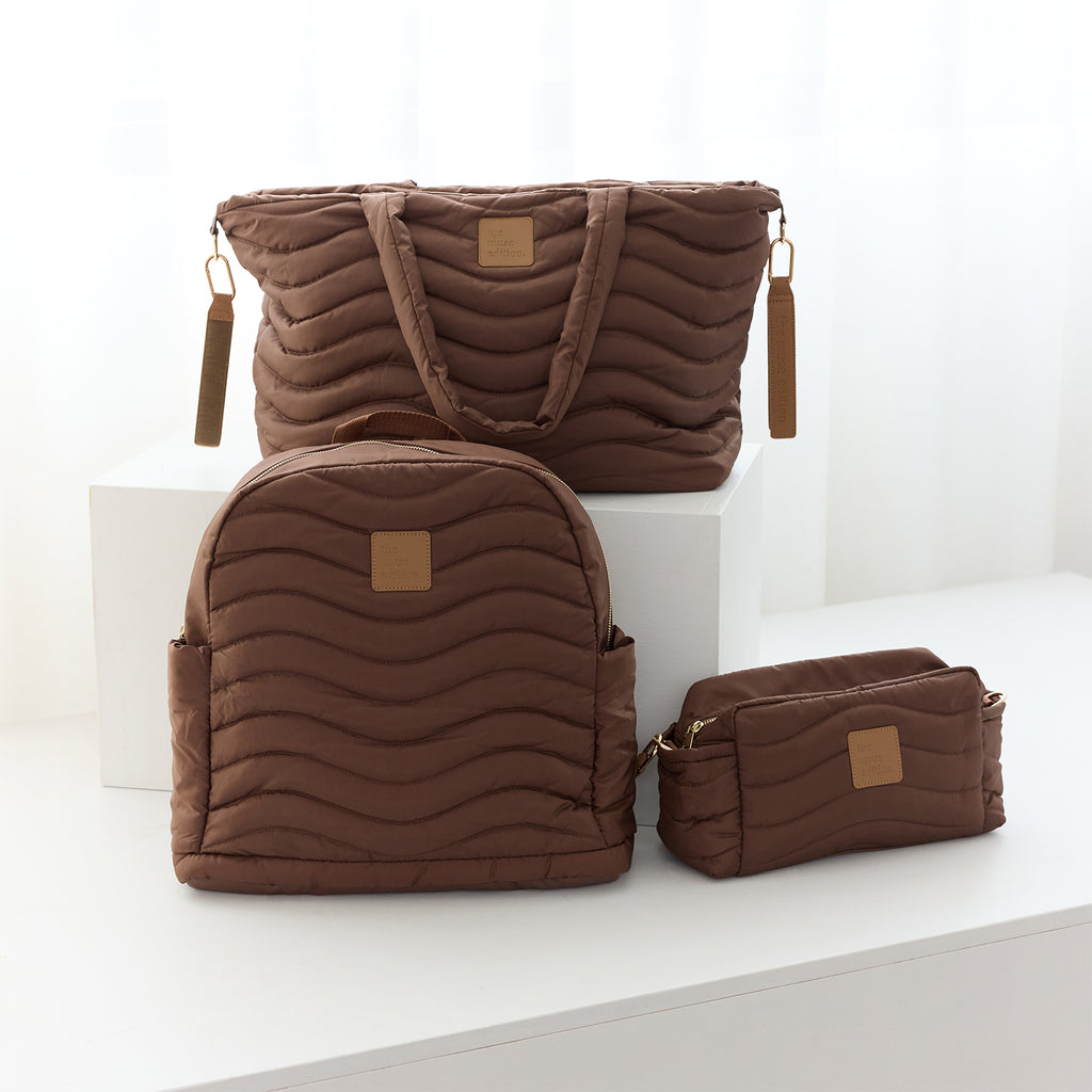 Espresso Wave Quilted Back Pack