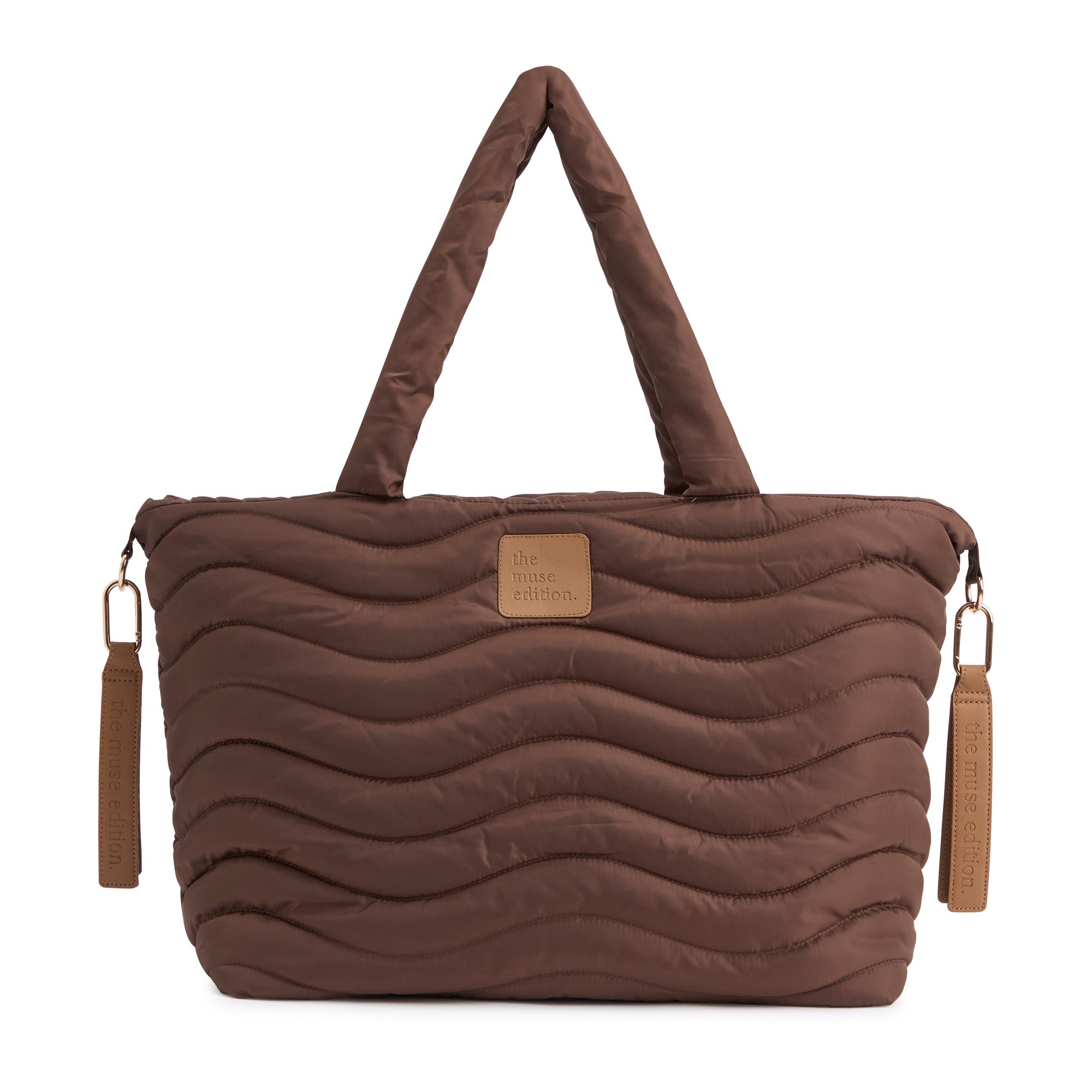 Espresso Wave Quilted Baby Bag