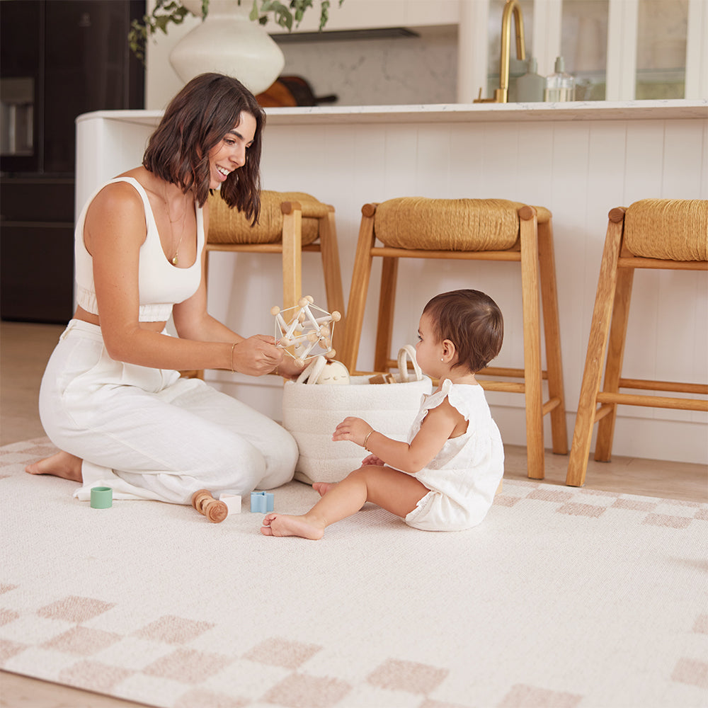 Large Foam Play Mat - Honey Border/Rail