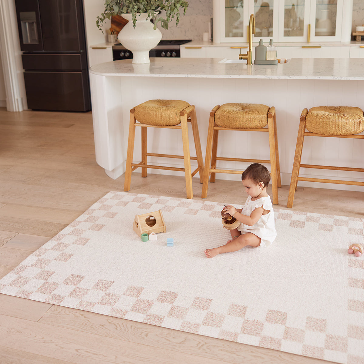 Large Foam Play Mat - Honey Border/Rail