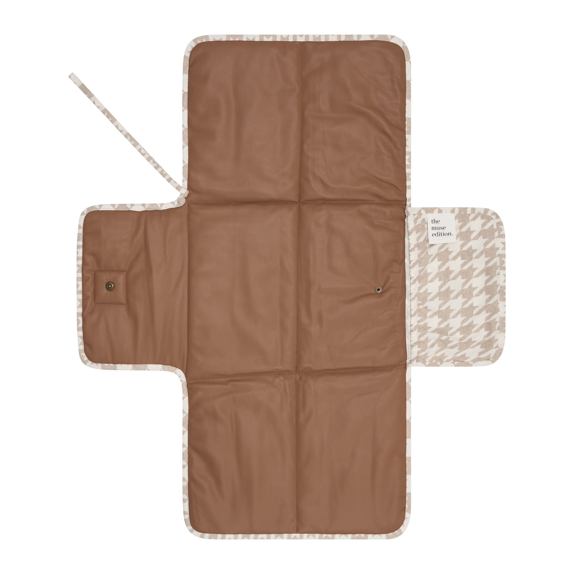 Houndstooth Linen Change Mat