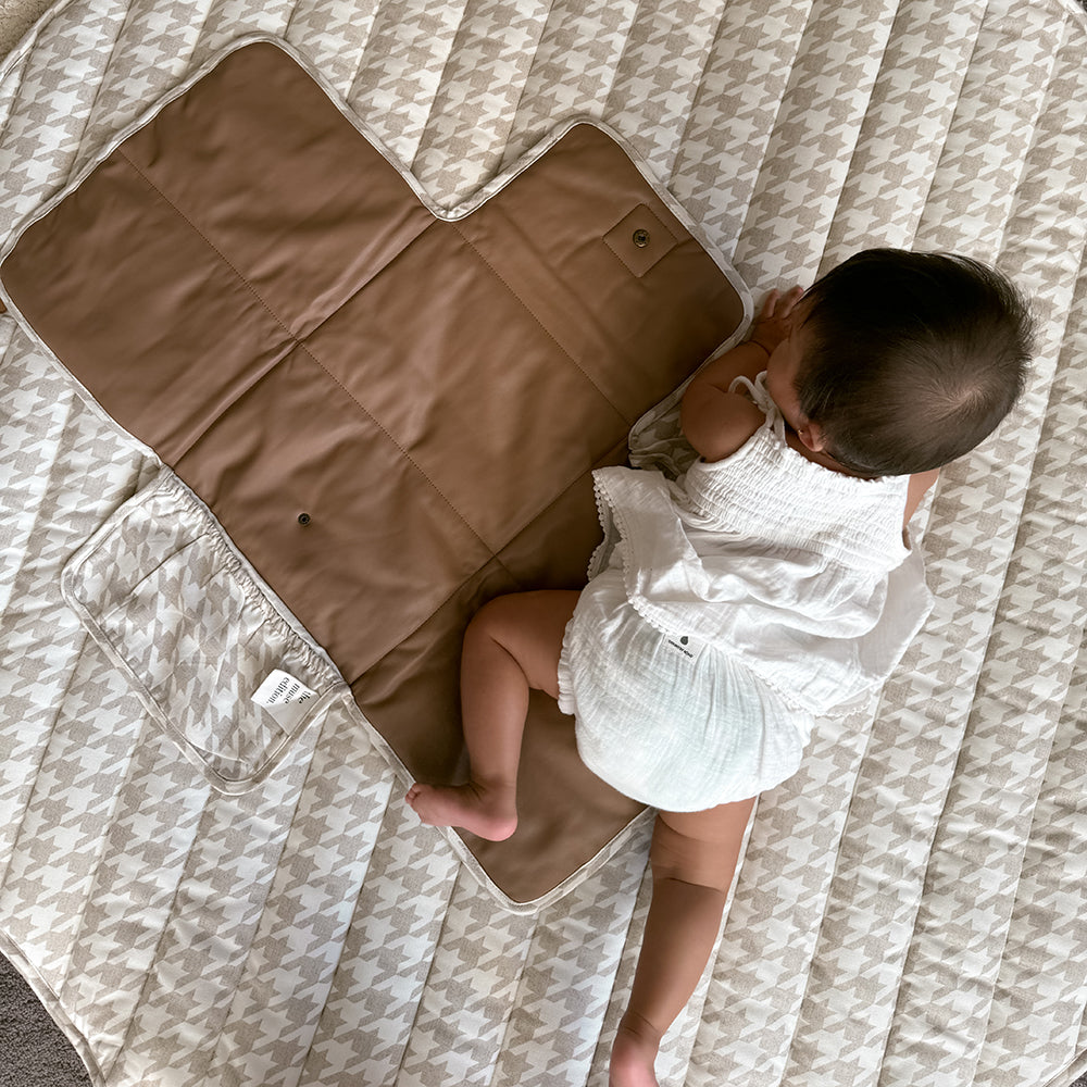 Houndstooth Linen Change Mat