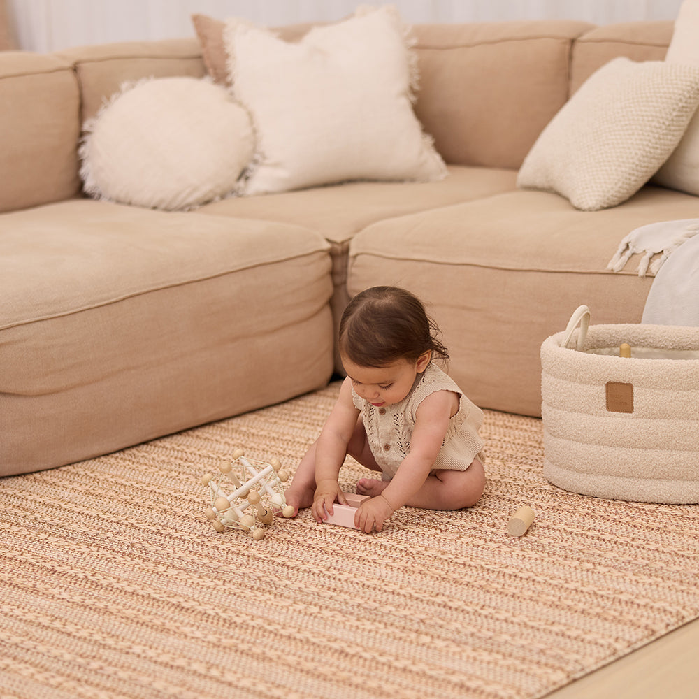 Large Foam Play Mat - Jute/Echo