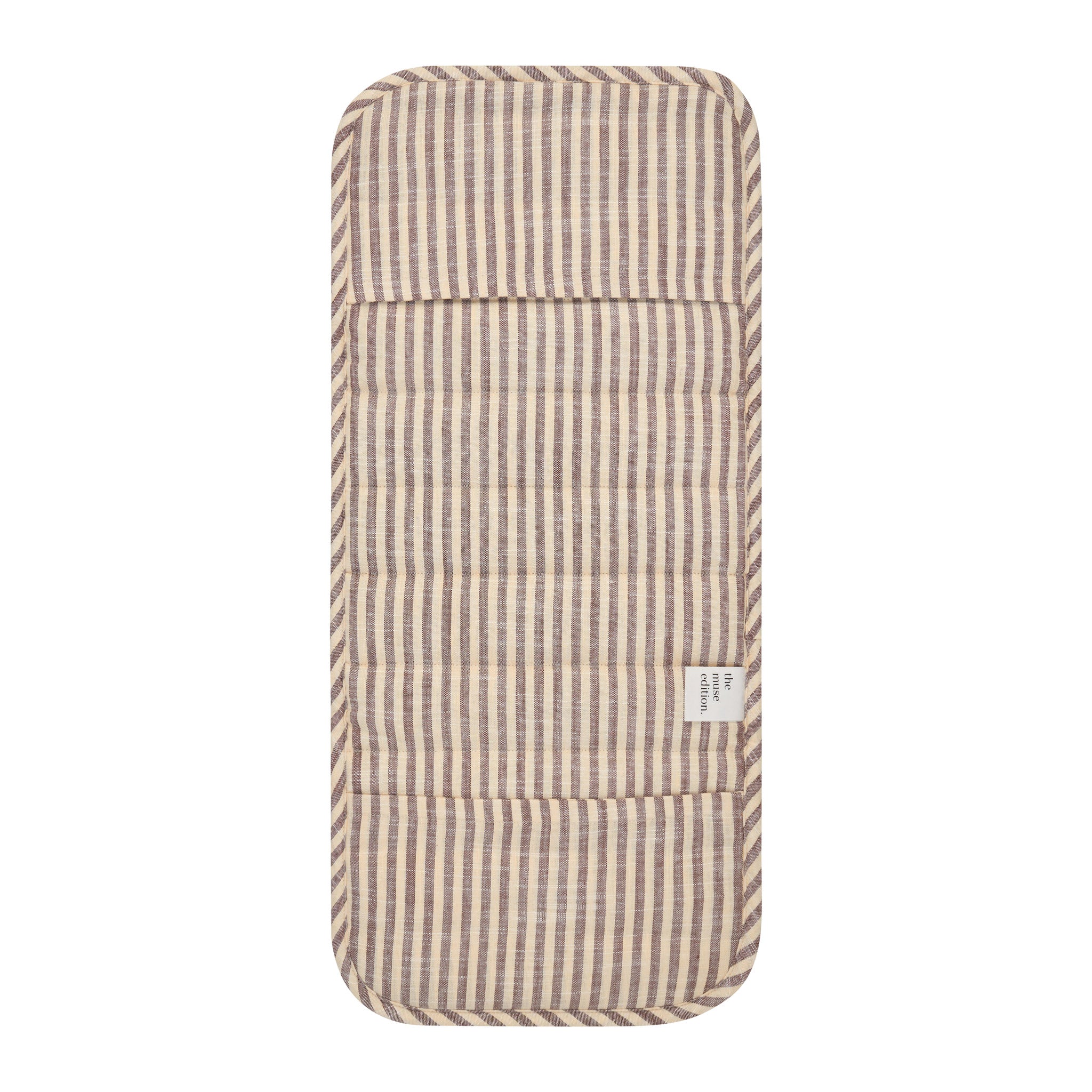 Lemon Sorbet Stripe Universal Linen Bassinet Liner