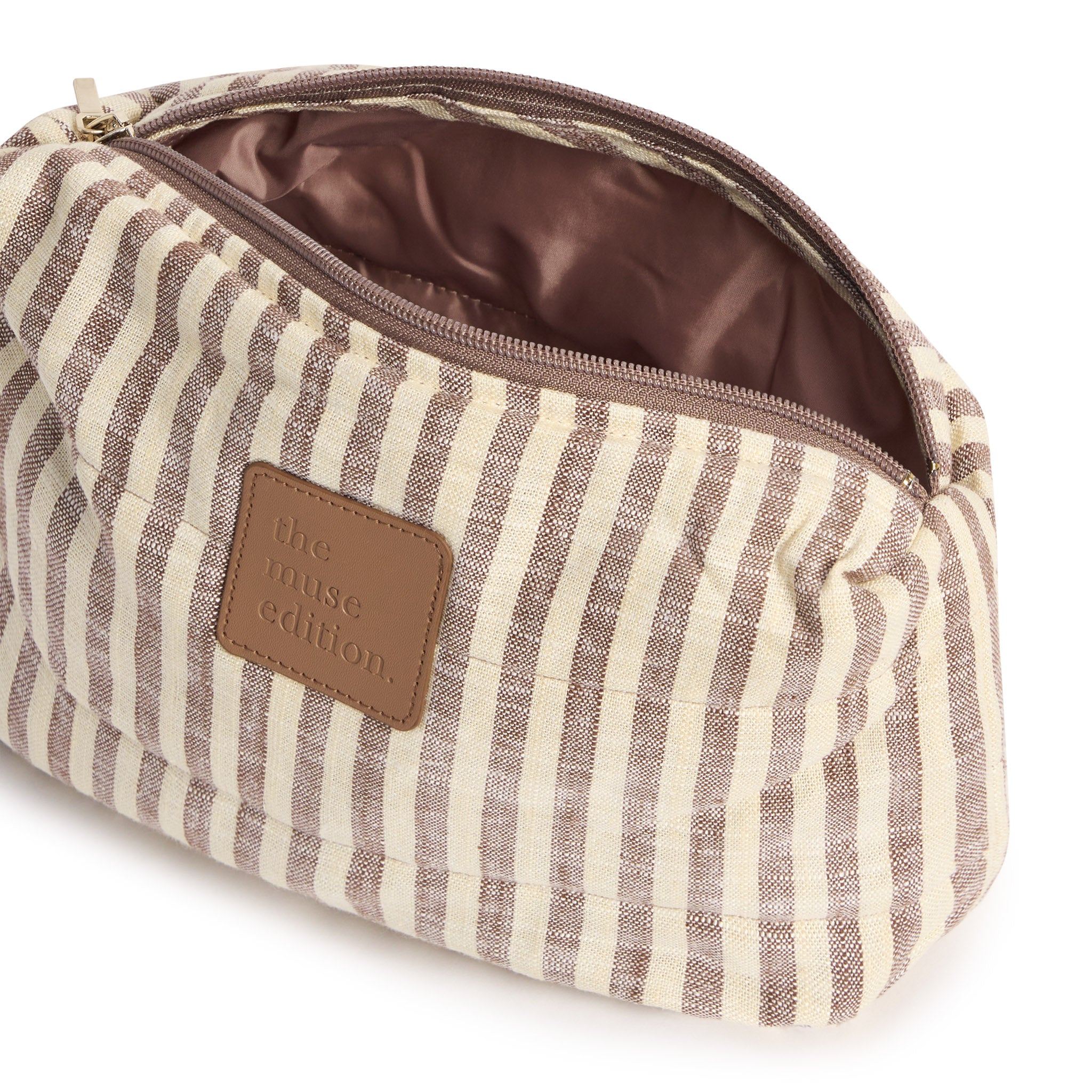 Lemon Sorbet Stripe Linen Pouch