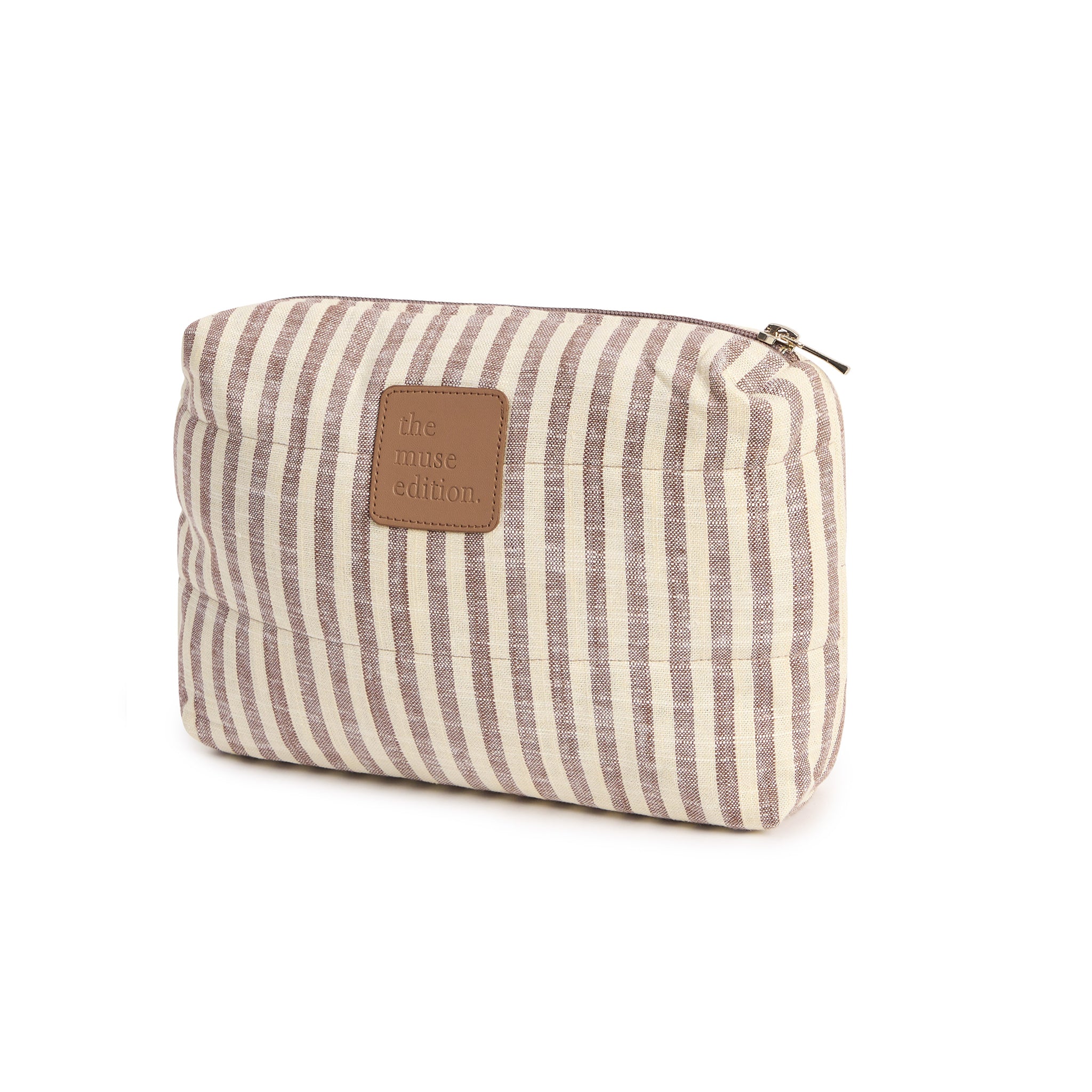 Lemon Sorbet Stripe Linen Pouch