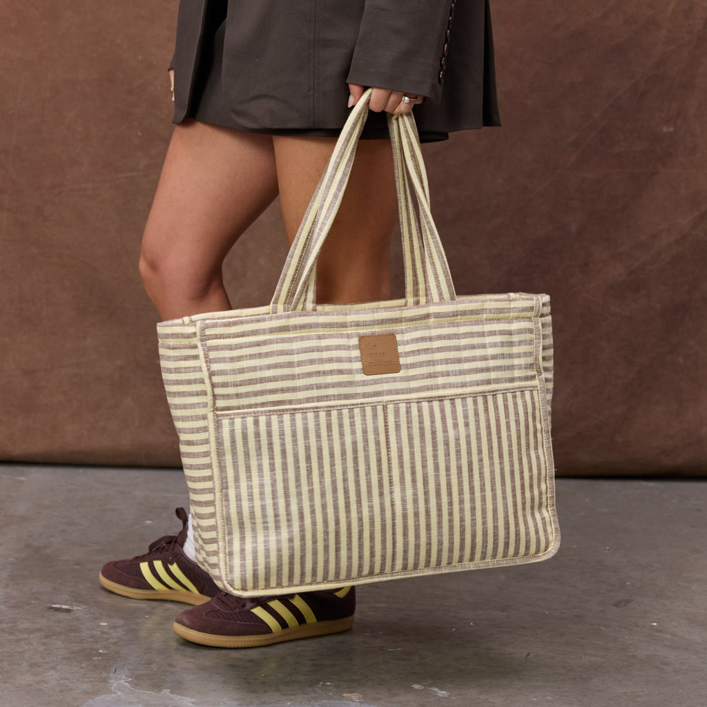 Lemon Sorbet Stripe Muse Baby Bag