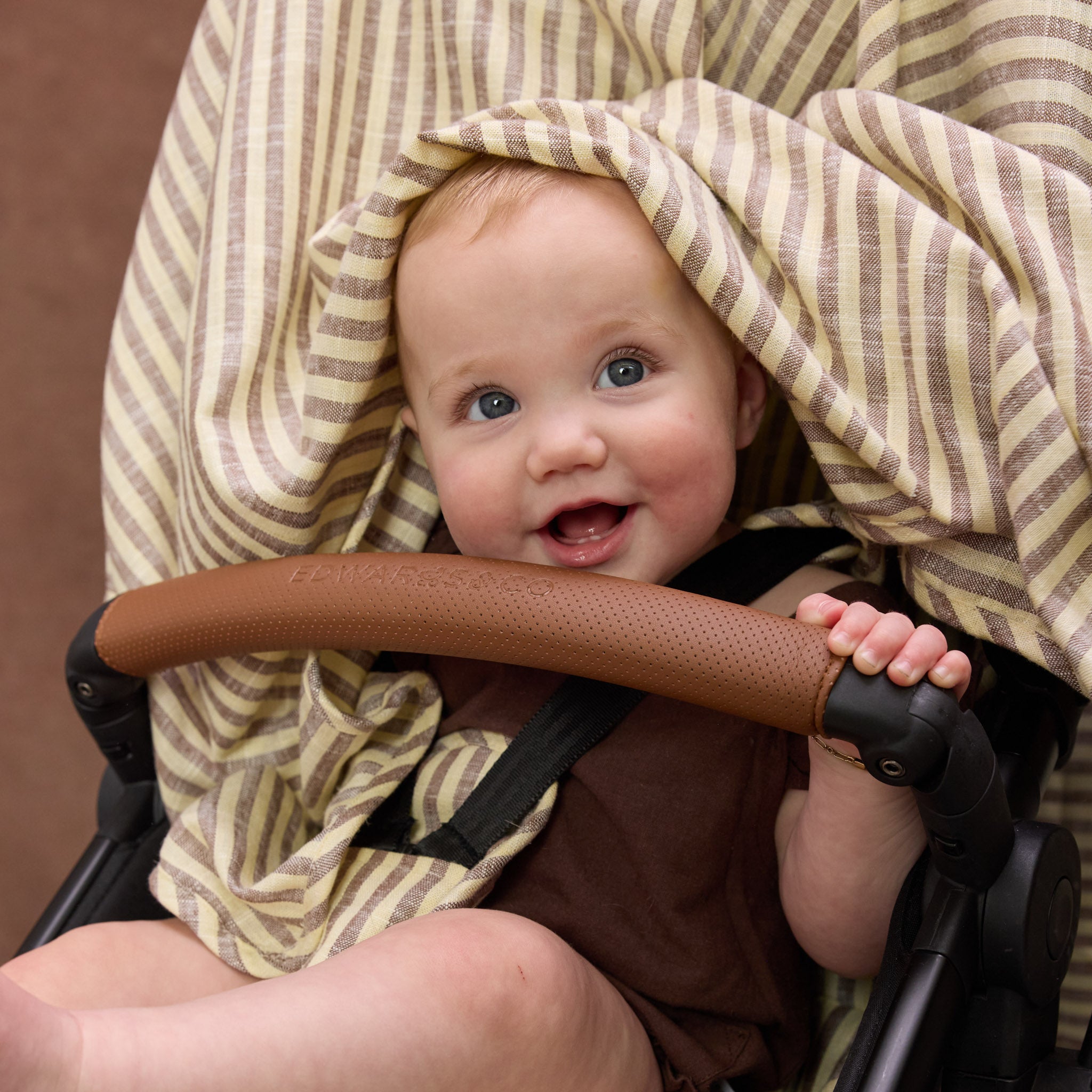 Lemon Sorbet Stripe Linen Baby Blanket
