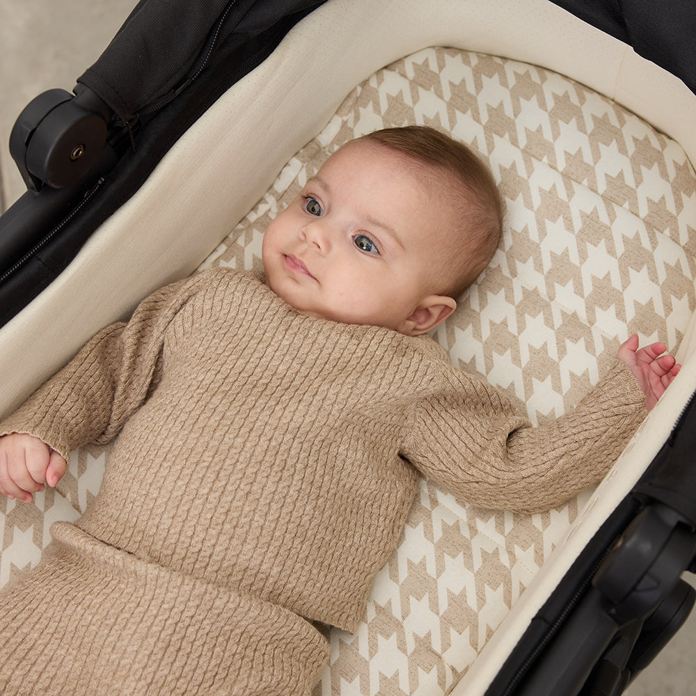 Houndstooth Universal Linen Bassinet Liner