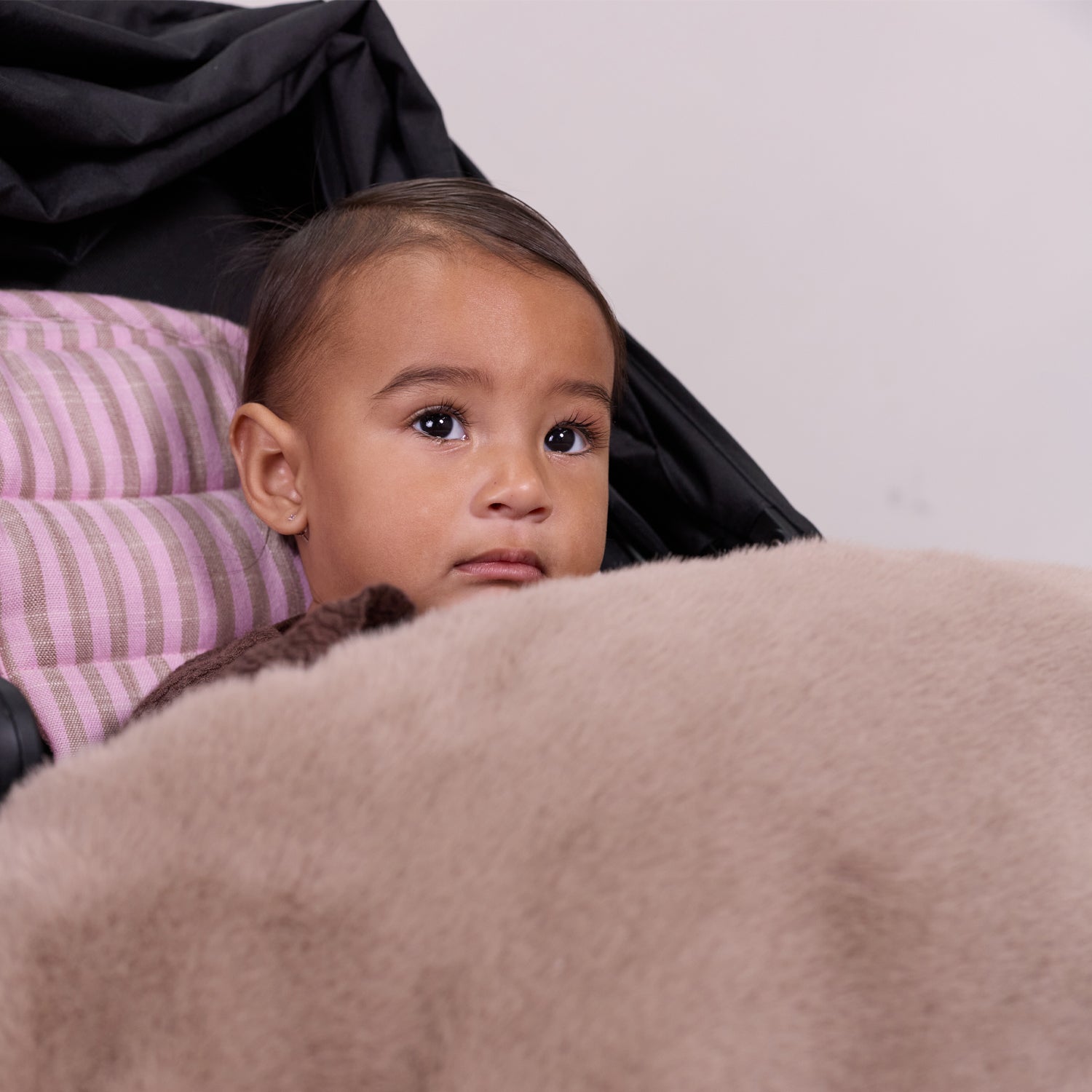 Mink Faux Fur Winter Pram Cosy Insert