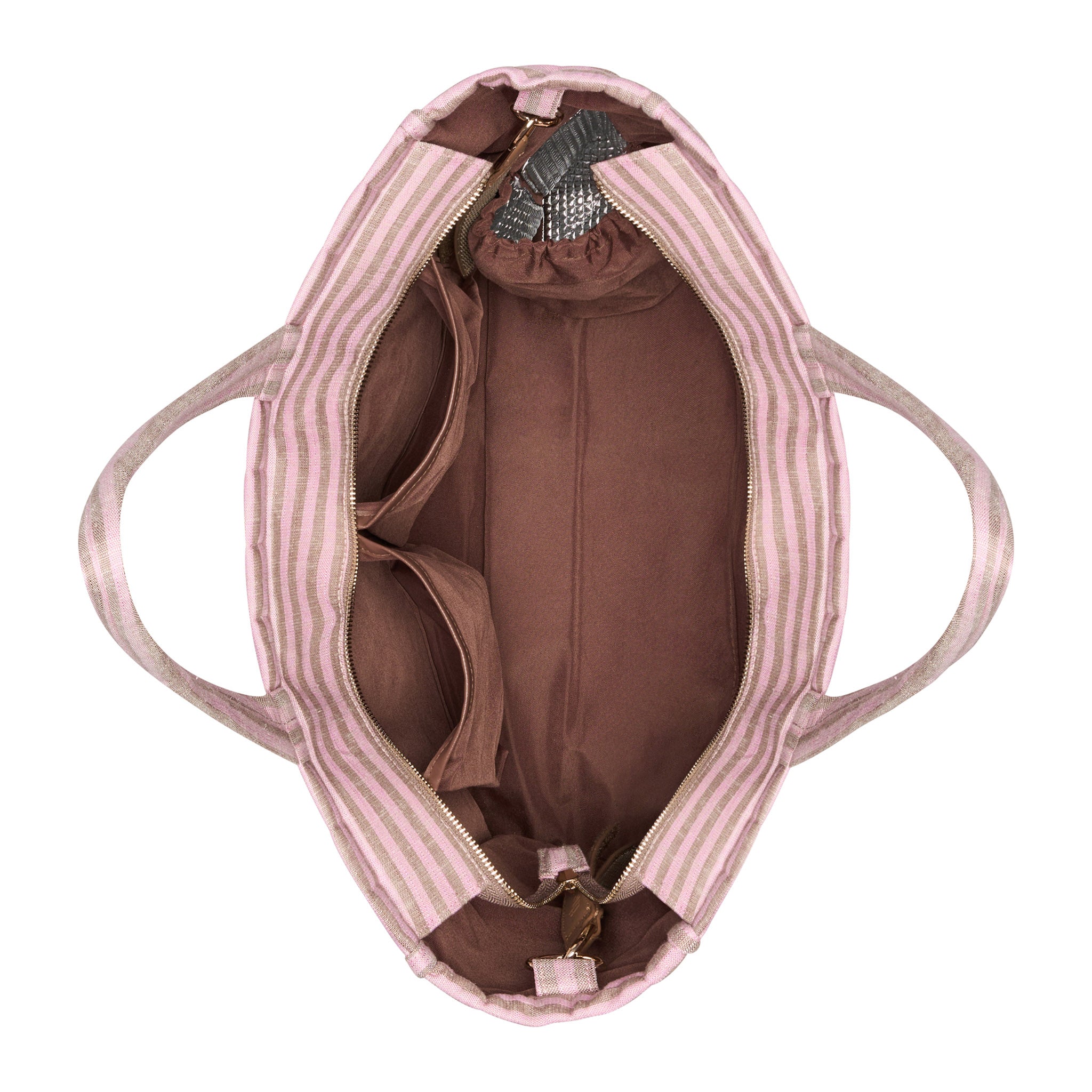 Mocha Stripe Muse Baby Bag