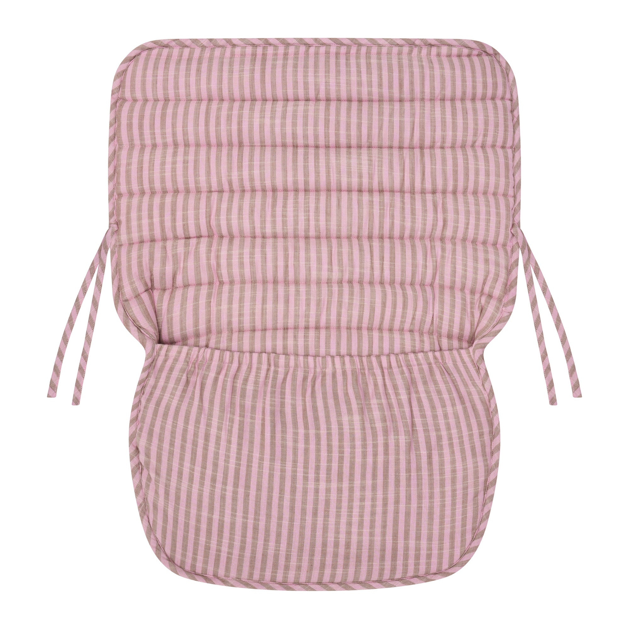 Mocha Stripe Linen Pram Cosy