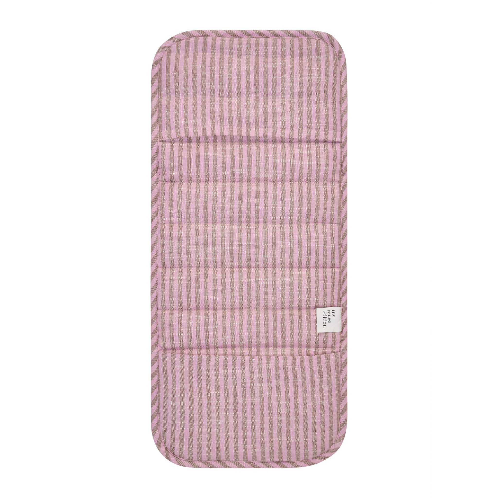 Mocha Stripe Universal Linen Bassinet Liner