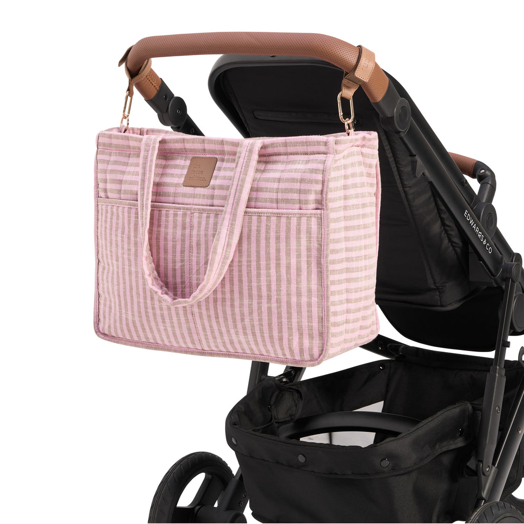 Mocha Stripe Muse Baby Bag