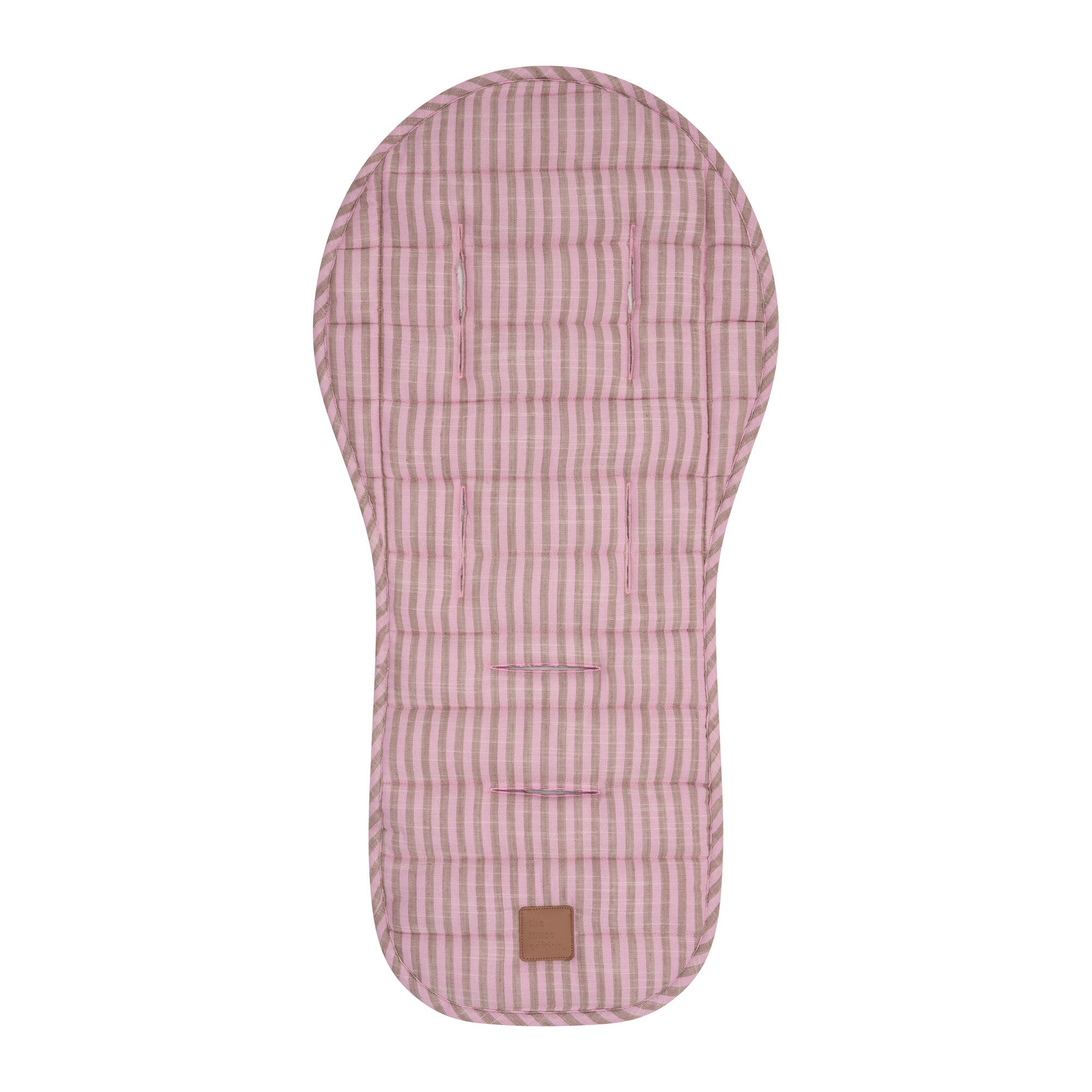 Mocha Stripe Universal Linen Pram Liner