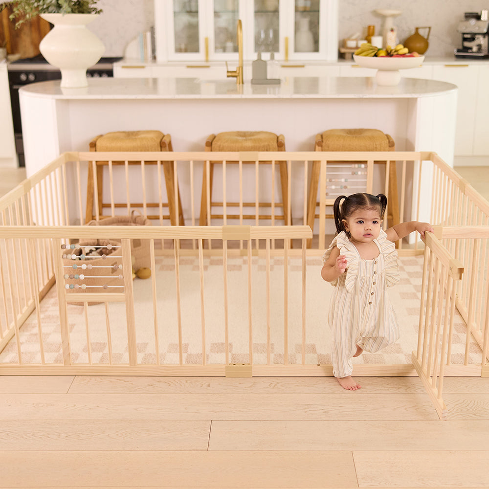 Afterpay 2024 White Wooden Playpen Baby Play Pen