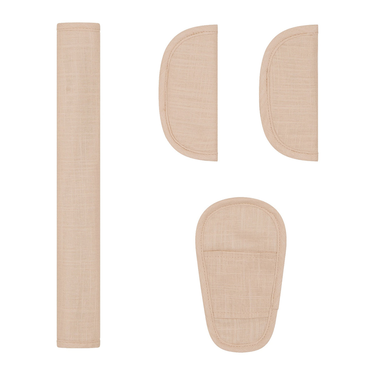 Natural Linen Pram Harness Cover Set