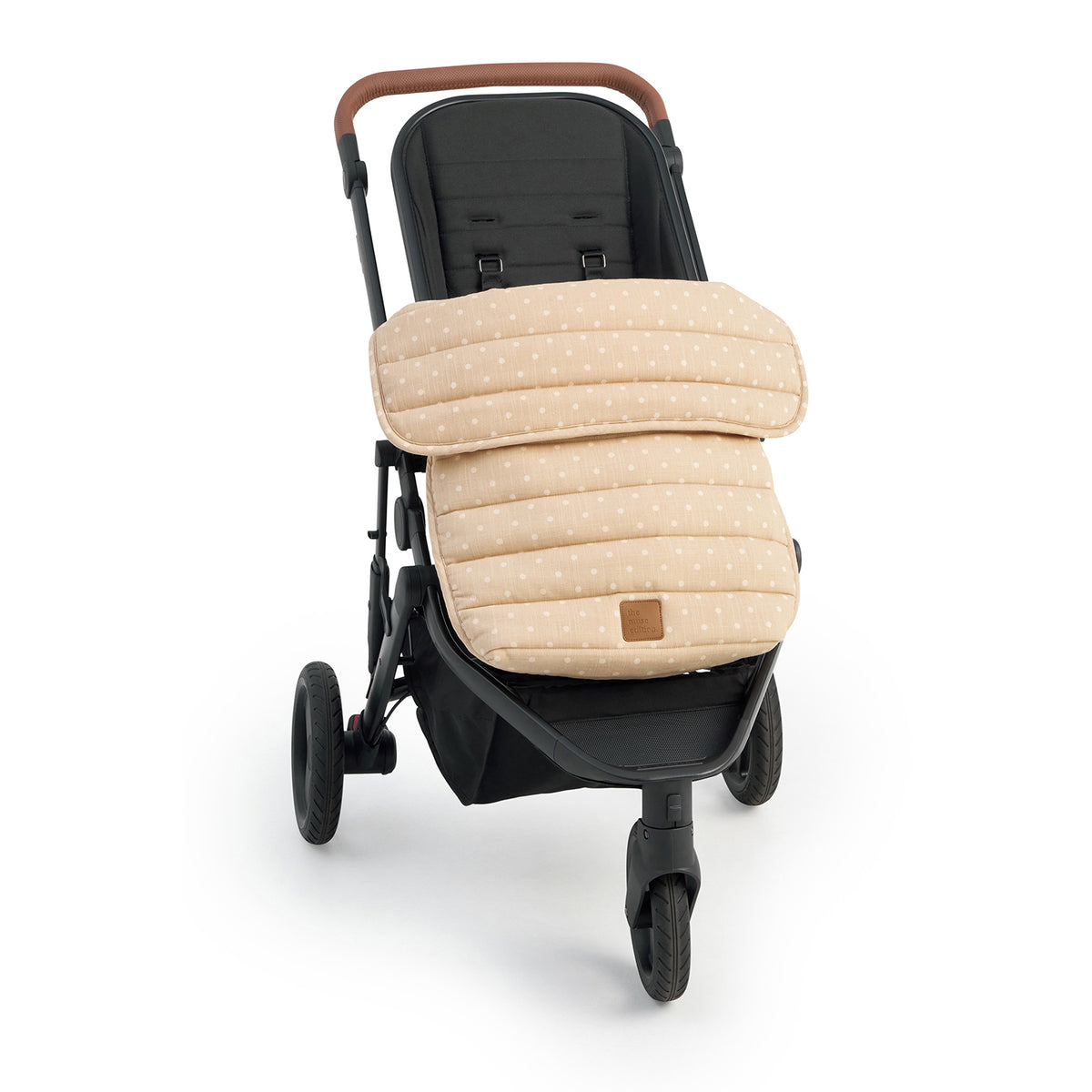 Natural Spot Linen Pram Cosy