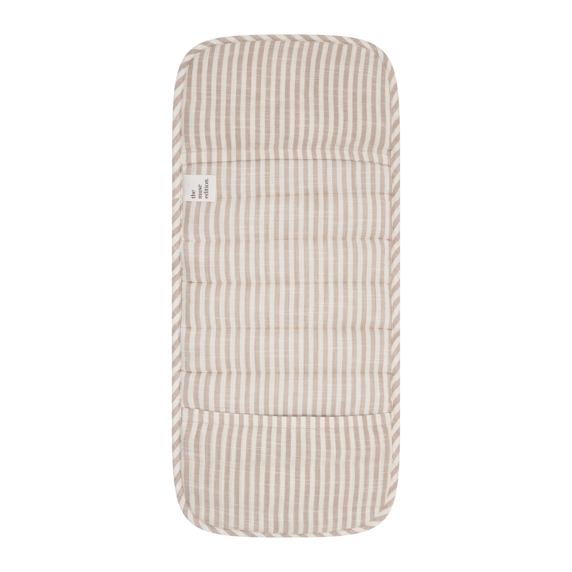 Natural Stripe Universal Linen Bassinet Liner