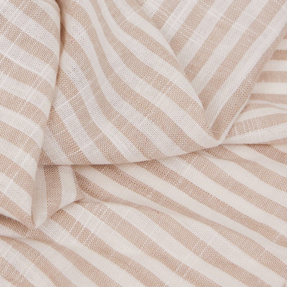 Natural Stripe Linen Baby Blanket