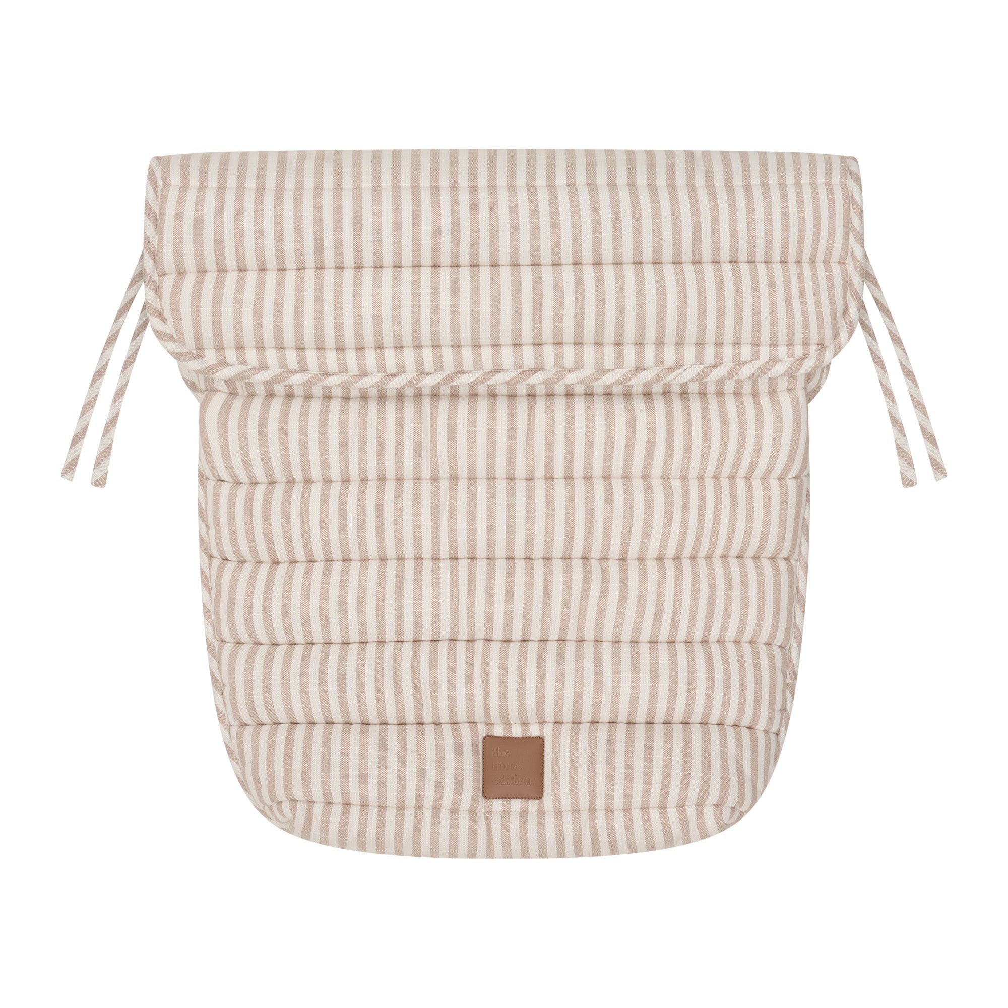 Natural Stripe Linen Pram Cosy