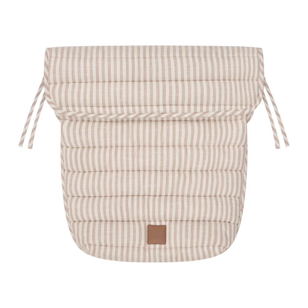 Natural Stripe Linen Pram Cosy