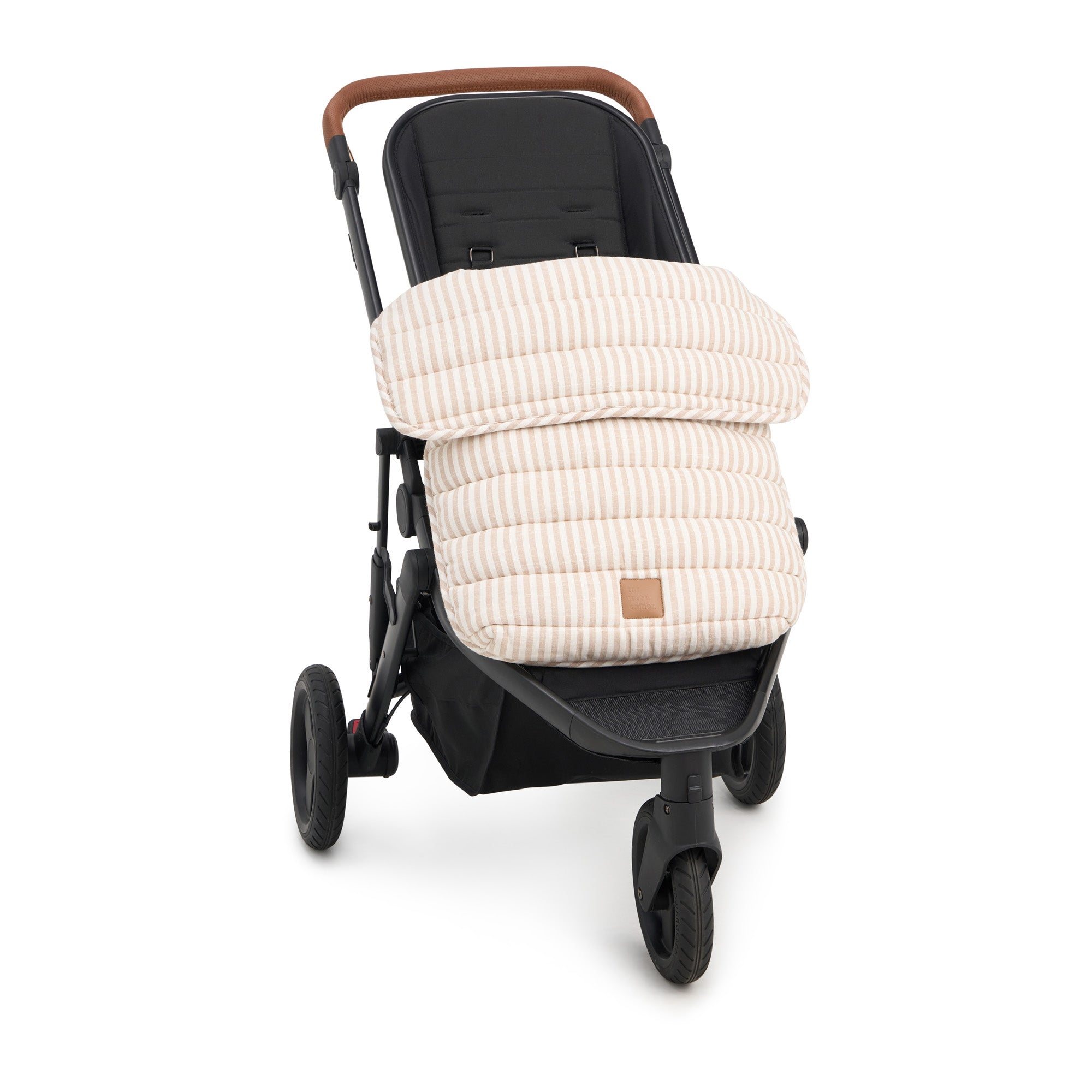 Natural Stripe Linen Pram Cosy