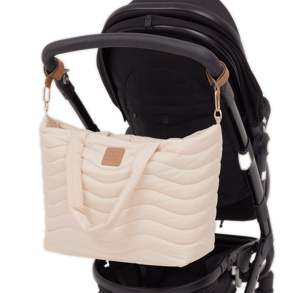 Natural Wave Quilted Baby Bag