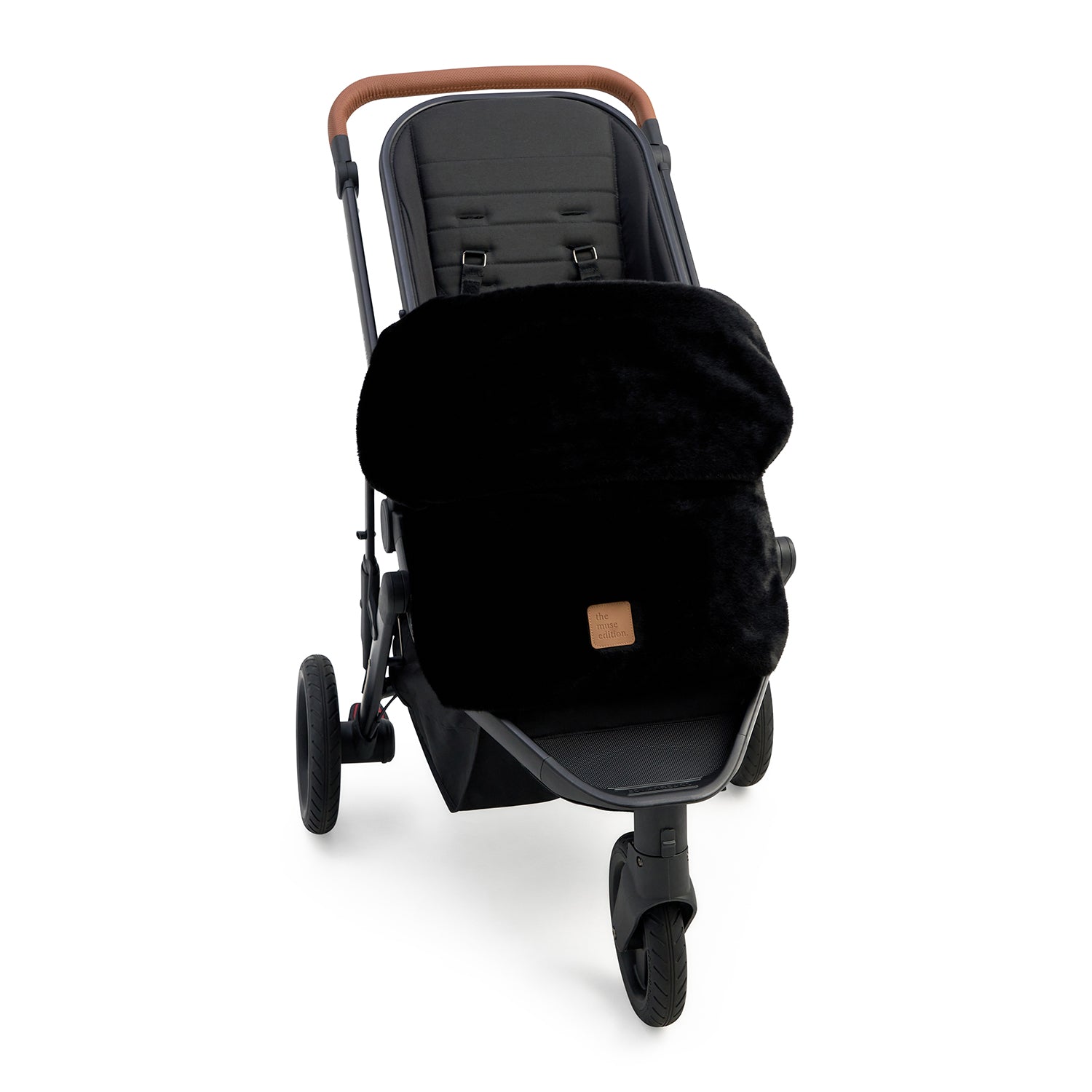 Noir Faux Fur Winter Pram Cosy Insert