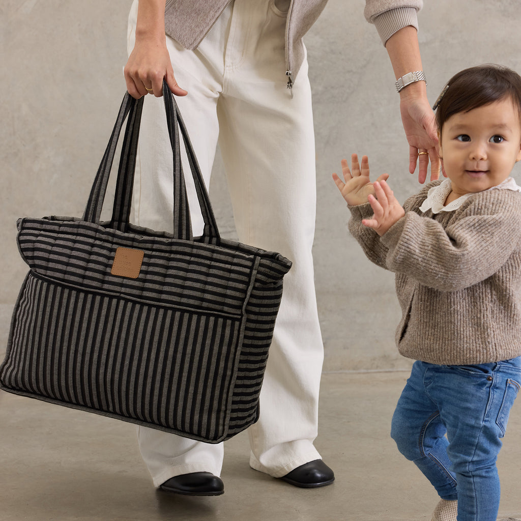 Noir Stripe Muse Baby Bag