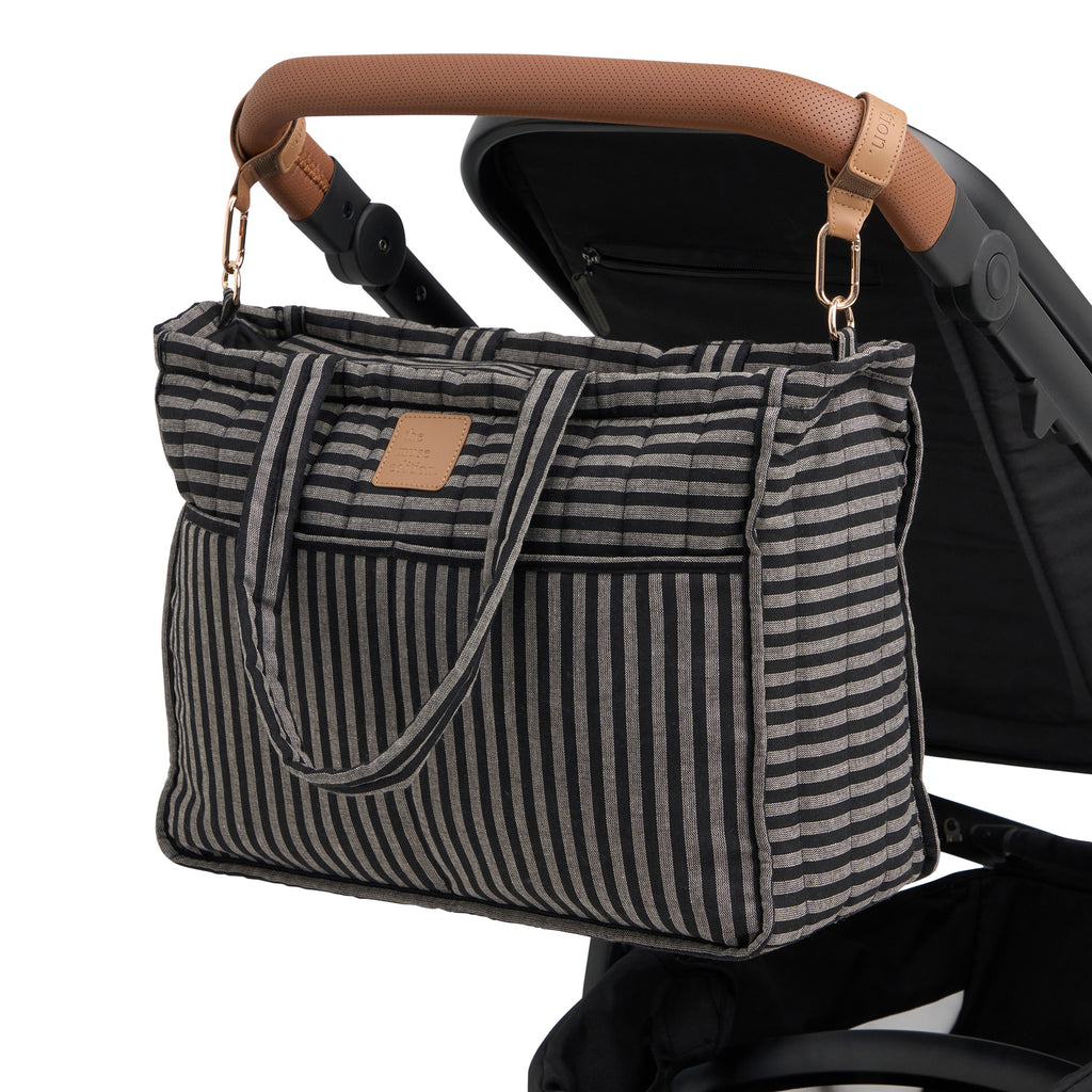 Noir Stripe Muse Baby Bag
