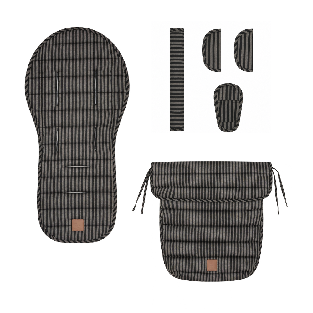 Noir Stripe Pram Bundle