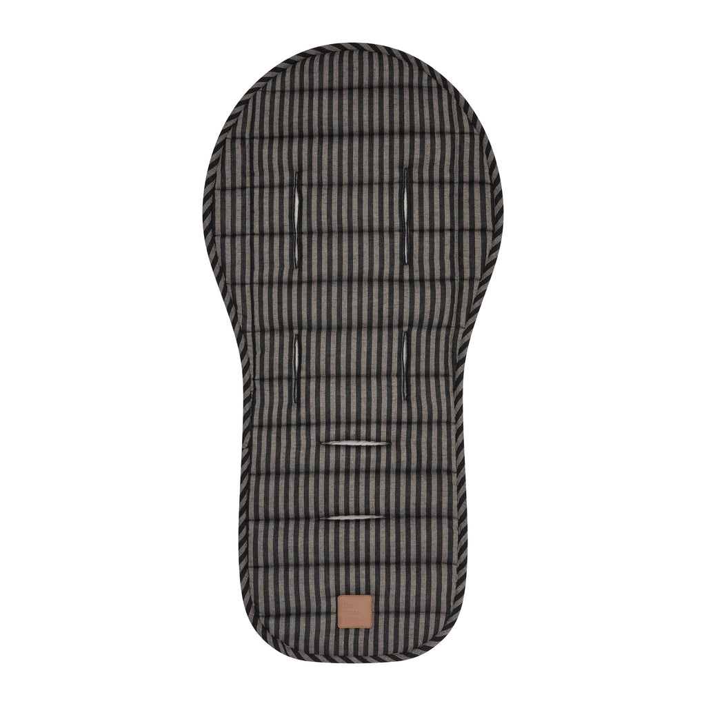 Noir Stripe Universal Linen Pram Liner