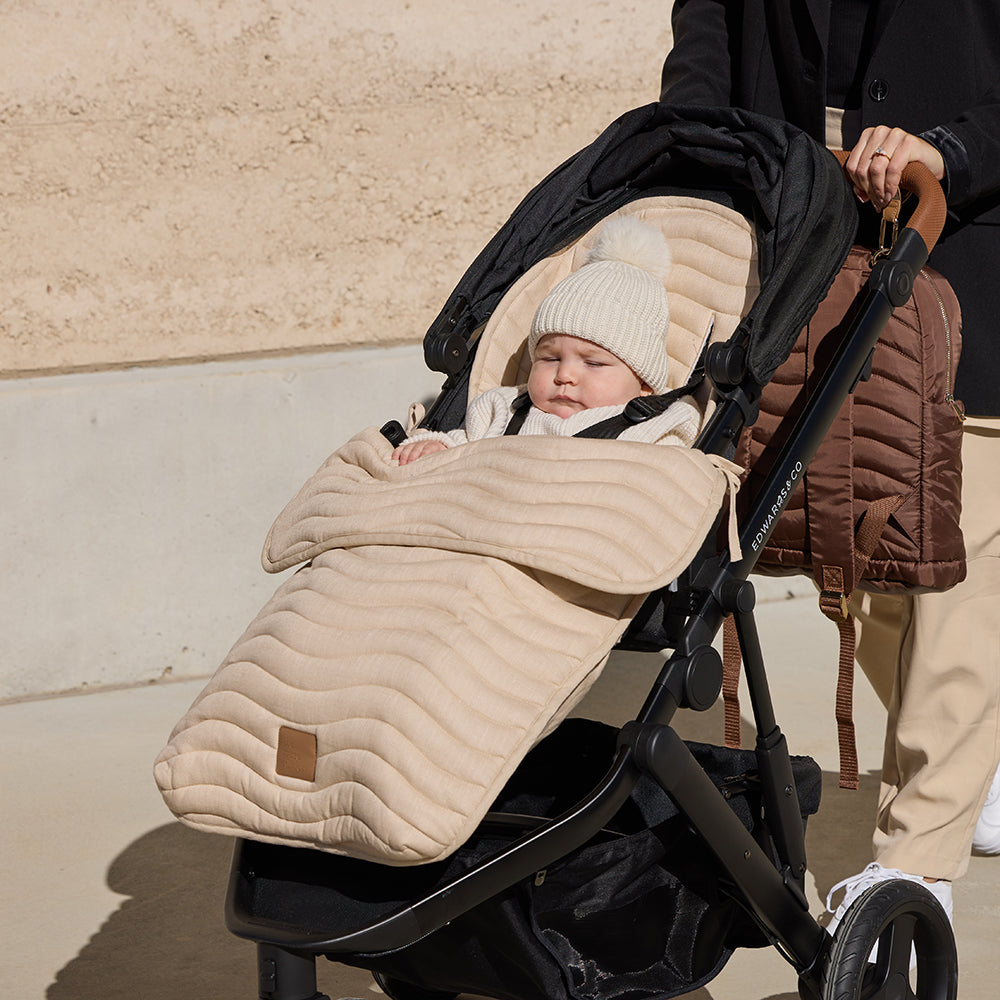 Natural Linen Pram Cosy