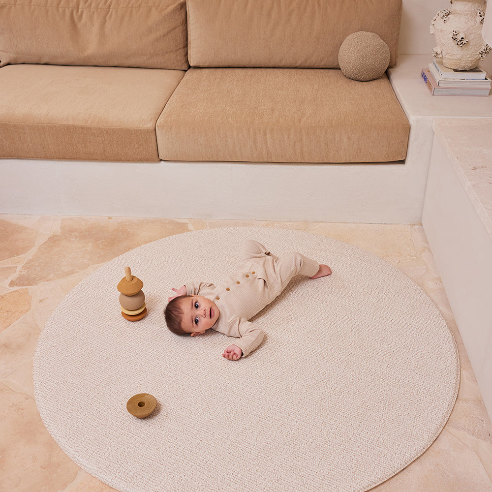 Round Foam Play Mat - Terrazzo/Weave