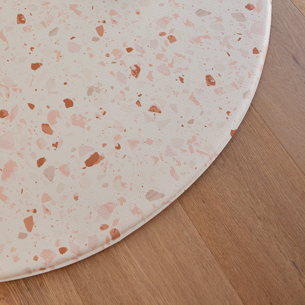 Round Foam Play Mat - Blush Terrazzo/Arch